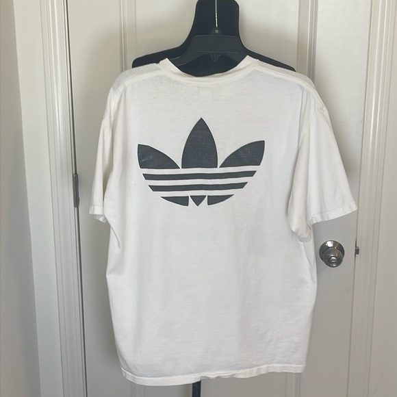 Vintage 90s Single Stitch Adidas Trefoil Footaction Employee Tee T Shirt Size L - Picture 2 of 7